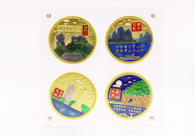 景區紀念幣定制，金屬紀念幣，紀念幣圖案印刷
