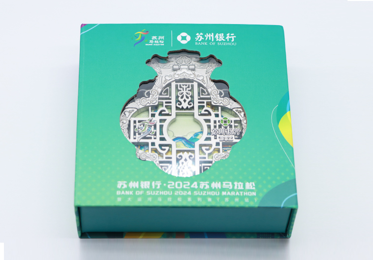 蘇州馬拉松獎牌_翻蓋獎牌_UV高清印刷